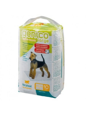 Пелюшки для собак з клейкими краями Ferplast Genico 10, 60 xh 90 cm - GENICO LARGE | 6612633