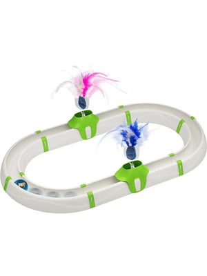Модульная игрушка - трек с перьями и светящимся шаром для котов Ferplast Turbine | 6612657