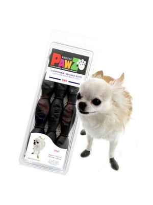 Гумові шкарпетки - взуття для собак PAWZ TINY, Чорний | 6612875