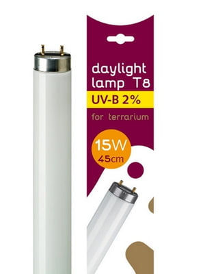 Лампа ультрафіолетова люмінісцентна 45 см для акваріумів Ferplast Daylight Lamp15W/T8 | 6612920
