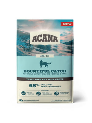 Acana Bountiful Catch Cat сухой корм с рыбой для взрослых котов всех пород | 6612923