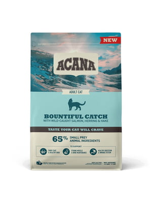 Acana Bountiful Catch Cat сухой корм с рыбой для взрослых котов всех пород 0.340 | 6612924