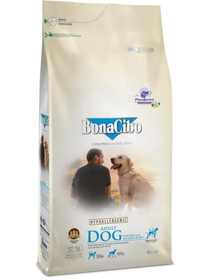 BonaCibo Adult Dog Chicken &amp; Rice with Anchovy (Бонасібо Едалт Дог курка рис та анчоуси) сухий корм для собак | 6612949