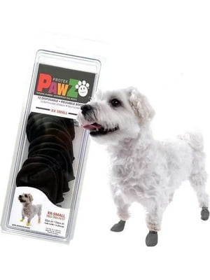 Резиновые носки - обувь для собак PAWZ Черный | 6612954