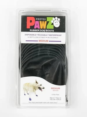 Гумові шкарпетки - взуття для собак PAWZ Чорний | 6612963
