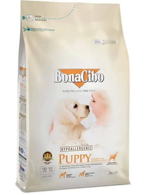 BonaCibo Puppy Chicken & Rice with Anchovy сухой корм для щенков | 6612971