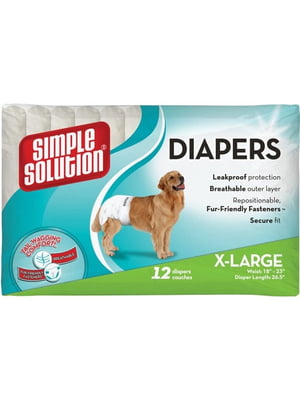 Simple Solution Disposable Diapers X - Large підгузки для великих собак та тварин | 6613045
