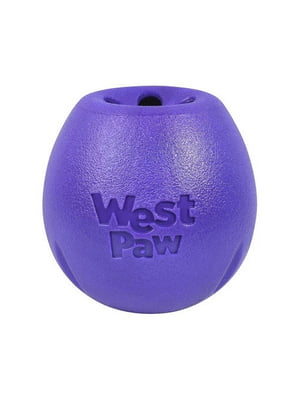Игрушка для собак мяч с тайником для лакомств West Paw Rumbl Large Eggplant | 6613079