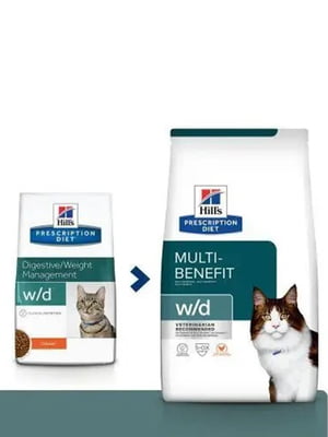 Hills Prescription Diet Feline w/d Chicken для котов при сахарном диабете и ожирении | 6613168