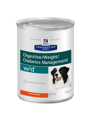 Hills Prescription Diet Canine w/d влажный корм для собак с сахарным диабетом | 6613189