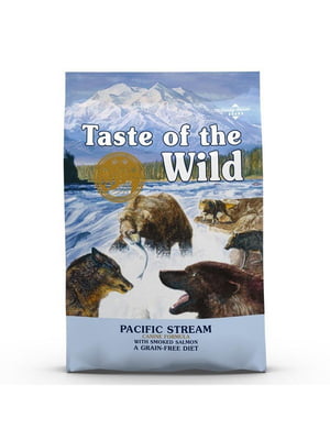 Taste of the Wild Pacific Stream Canine Formula сухой беззерновой корм с лососем для собак 12.2 кг. | 6613396
