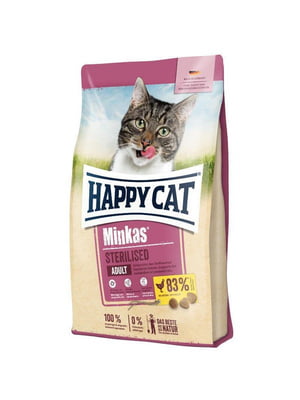 Happy Cat Minkas Sterilised сухой корм для стерилизованных котов | 6613412