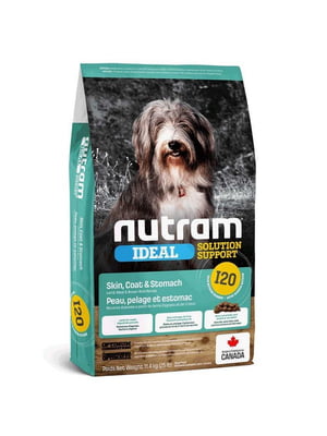 Nutram I20 Ideal Solution Support Skin Coat with Stomach корм для собак для ШКТ та шкіри | 6613449