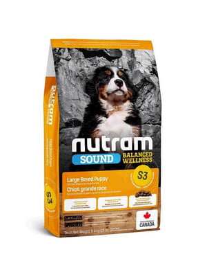 Nutram S3 Sound Balanced Wellness Puppy Large Breed корм для щенков больших пород | 6613455