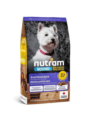 Nutram S7 Sound Balanced Wellness Small Breed Adult Dog корм для собак мелких пород | 6613466