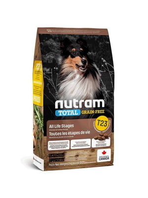 Nutram T23 Total Grain Free Turkey Chicken Duck корм для собак всех возрастов 2 кг. | 6613475