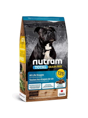 Nutram T25 Total Grain Free Salmon Trout корм для собак всех пород и возрастов 2 кг. | 6613477