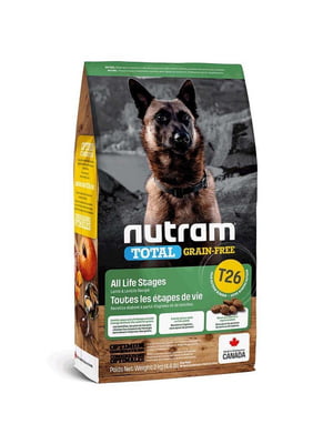 Nutram T26 Total Grain Free Lamb lentils корм для собак всех пород и возрастов 2 кг. | 6613479