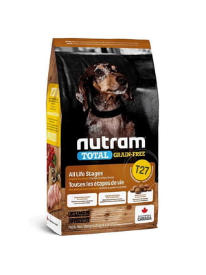 Nutram T27 Total Grain Free Turkey Chicken Small Breed Dog корм для собак мелких пород 5.4 кг. | 6613483