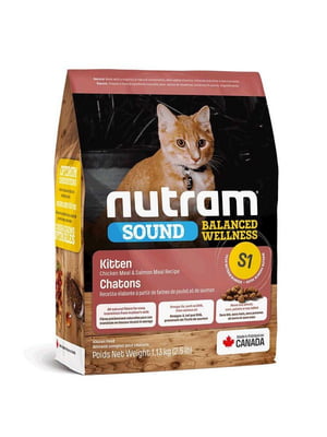 Nutram S1 Sound Balanced Wellness Kitten корм холістик для кошенят від 2 до 10 місяців | 6613497