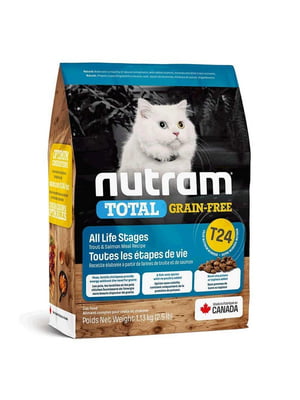 Nutram T24 Total Grain Free Salmon Trout корм беззерновий для котів різного віку | 6613506
