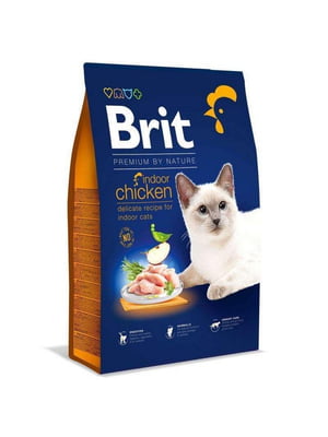 Brit Premium by Nature Cat Indoor Chicken сухой корм для домашних котов 1.5 кг. | 6613672