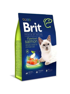 Brit Premium by Nature Cat Sterilized Salmon корм для стерилізованих котів | 6613677