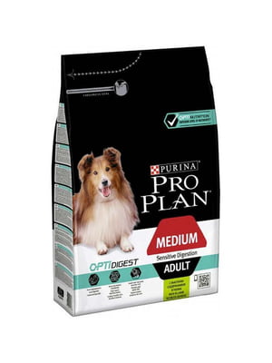 Purina Pro Plan Medium Sensitive (Пурина Про План Медіум Сенситив Ягня) корм для середніх собак для ШКТ 3 кг. | 6613753
