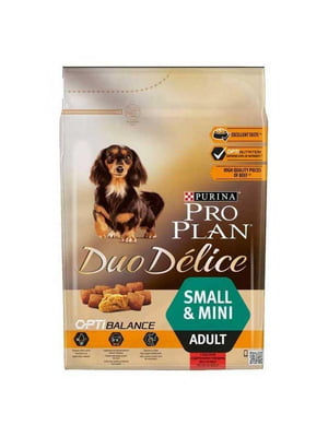 Purina Pro Plan Duo Delice Adult Small Mini(Пуріна Про План Дуо Деліс Смал Яловичина) корм для собак міні порід | 6613767