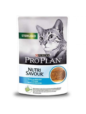 Purina Pro Plan Sterilised Nutrisavour мусс корм для котов стерилизов. 12шт х 85г | 6613794