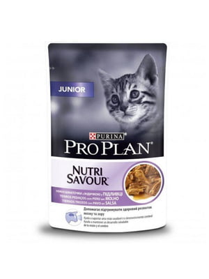 Purina Pro Plan Junior Nutrisavour Turkey вологий корм для кошенят 12 шт х 85 г | 6613797