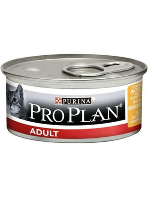Purina Pro Plan Adult Chiken Cat (Пурина Про План Эдалт Курица Паштет/Кусочки) консервы для котов 12 шт х 85 г | 6613806