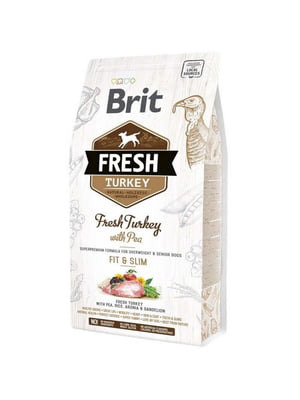 Brit Fresh Turkey With Pea Light Fit Slim Adult корм для собак із зайвою вагою | 6613858