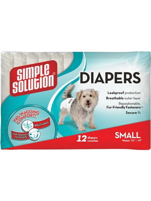 Simple Solution Disposable Diapers підгузки для собак та тварин S маленькі та середні | 6613901