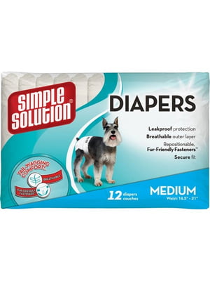 Simple Solution Disposable Diapers подгузники для собак и животных M средние | 6613902