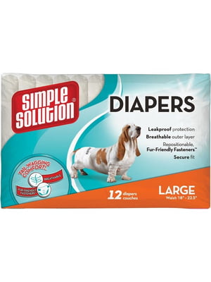 Simple Solution Disposable Diapers підгузки для собак та тварин L великі | 6613903