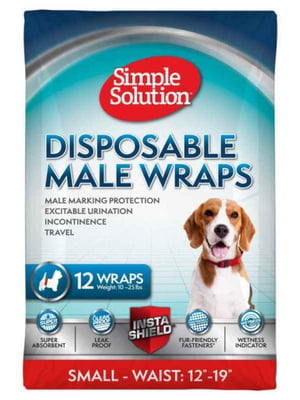 Simple Solution Disposable Male Wraps Вологопоглинаючі пояси протектори для кобелів | 6613904