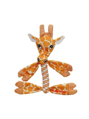 Jolly Pets FLATHEADS Хрумка іграшка для собак Жираф з пищалкою | 6613963