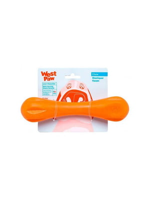 West Paw Hurley Dog Bone игрушка для собак косточка Оранжевый | 6613986