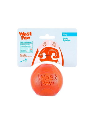 West Paw Rando іграшка для собак великий м'яч Помаранчевий | 6613997