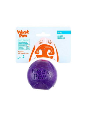 West Paw Rando іграшка для собак великий м'яч Фіолетовий | 6613998
