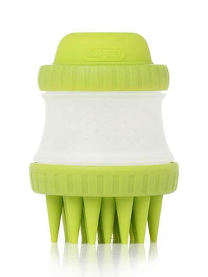 Массажная щётка для купания собак с резервуаром для шампуня Dexas Scrub buster Зеленый | 6614168