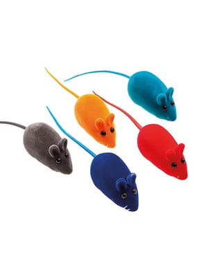 Набір іграшок для котів миша з пищалкою 6 см | 6614380