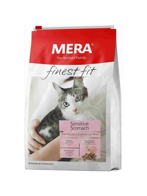 MERA finest fit Sensitive Stomach сухой корм для котов для ЖКТ с индейкой и лососем | 6614437