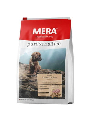 MERA Pure Sensitive Junior Truthan Reis сухий корм для цуценят юніорів | 6614441
