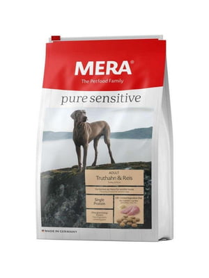 MERA Pure Sensitive Adult Truthahn Reis сухой корм для собак с аллергией | 6614453