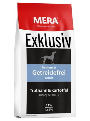 MERA Exklusiv Getreidefrei Adult Truthahn Kartoffel сухий беззерновий корм для собак | 6614471