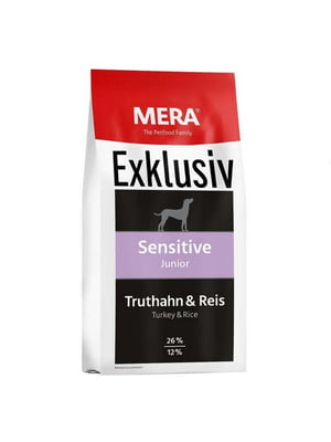 MERA Exklusiv Sensitive Junior Turkey Rice сухой корм для щенков юниоров | 6614473