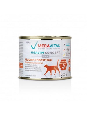 Mera Vital MVH Gastro Intestinal 12 шт по 200г корм для котов при расстройствах | 6614513