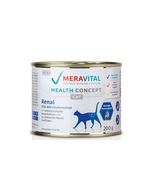 Mera Vital MVH Renal 12 шт. по 200 г. корм консервы для котов при болезнях почек | 6614514